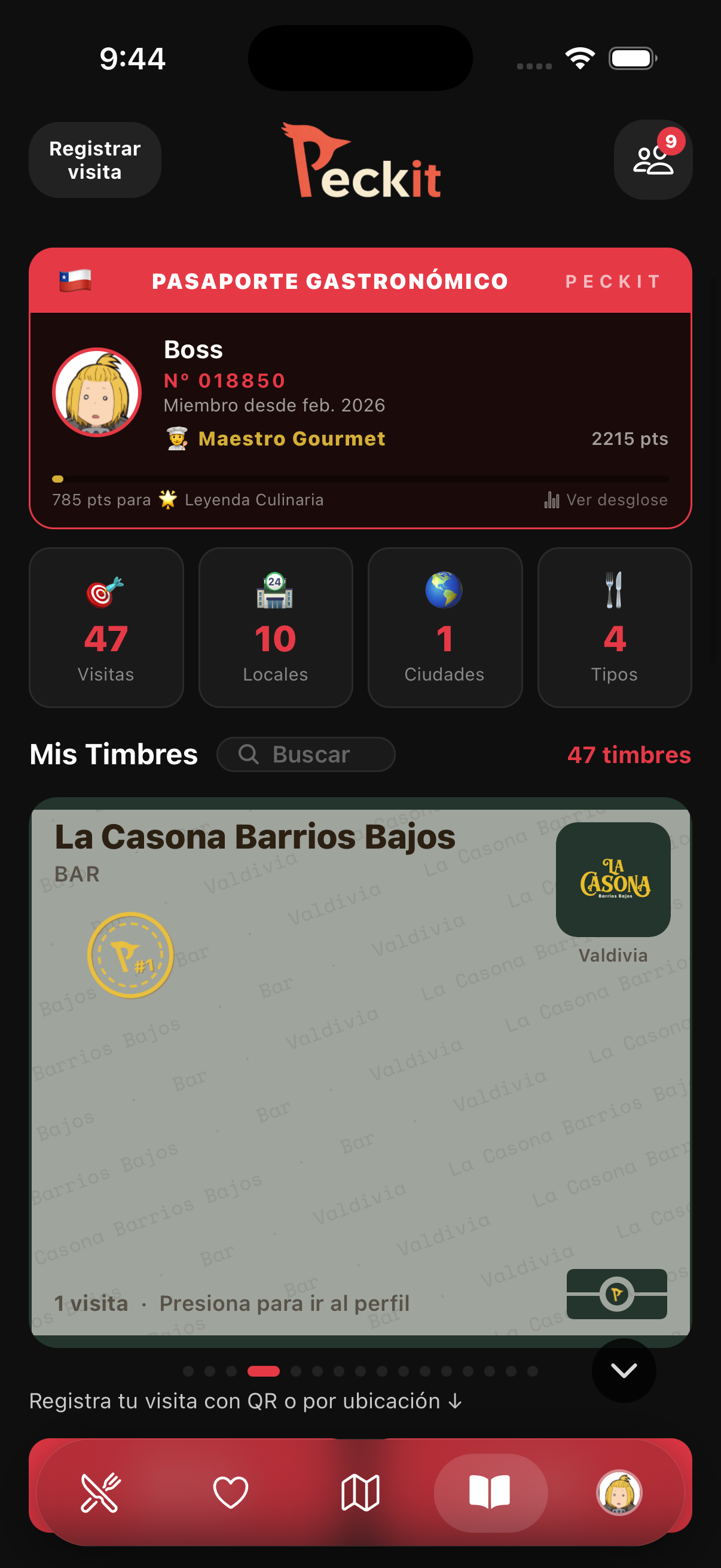 Pasaporte gastronómico